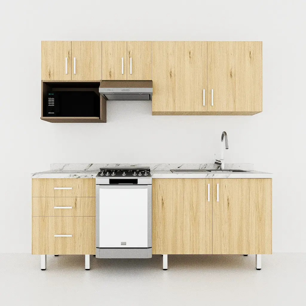 COCINA NÁPOLES CON ESTUFA 20" DERECHA