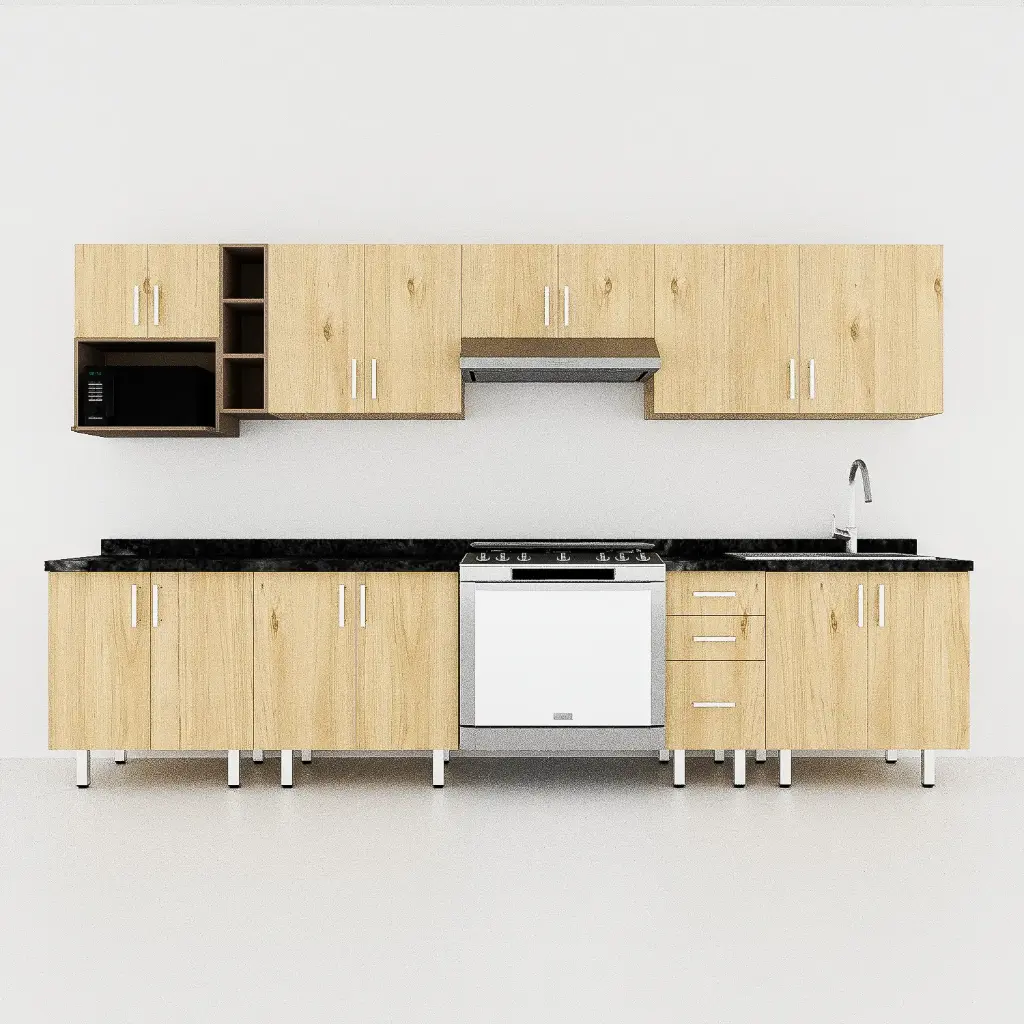 COCINA PALERMO ESTUFA 30" (L=3600) IZQUIERDA